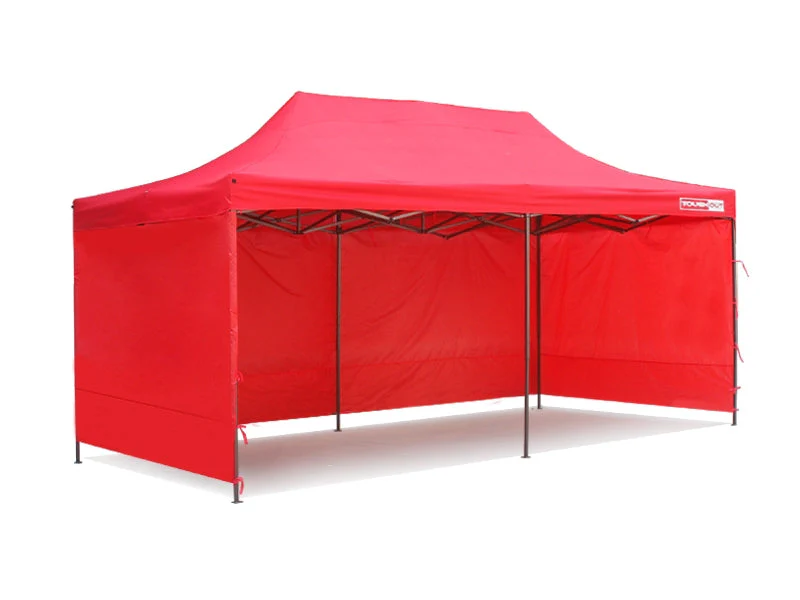 TOUGHOUT Breeze Gazebo RED 3x6M with 3 Side Walls - Image 2