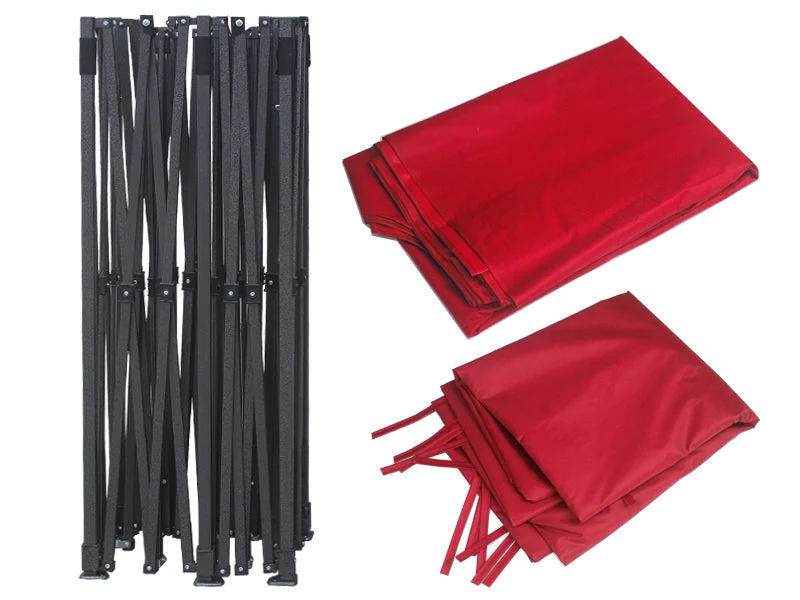 TOUGHOUT Breeze Gazebo RED 3x6M with 3 Side Walls - Image 5