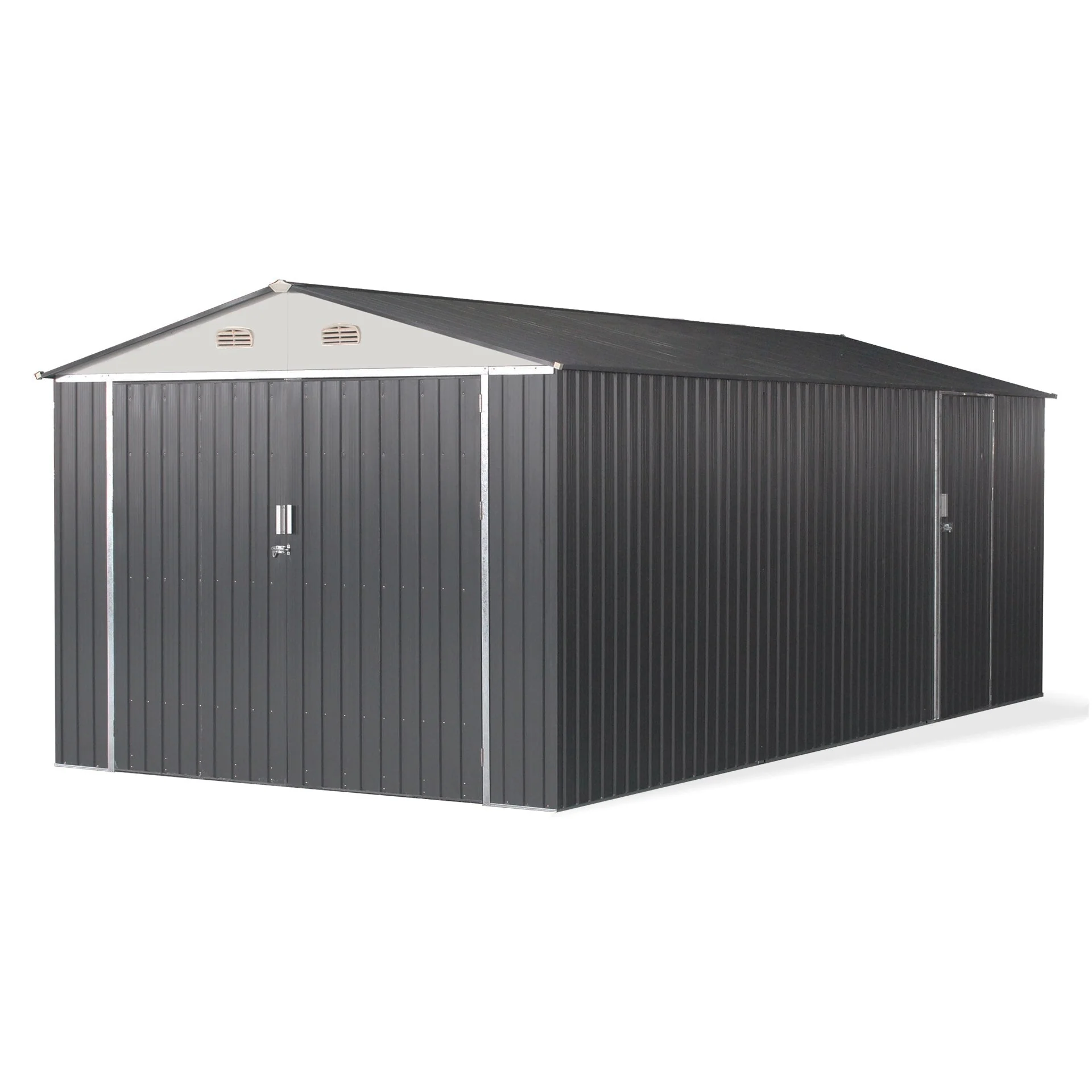 ToughOut Outdoor Garage 19'x10' ft - 6m x 3m x 2.32m - Charcoal - Image 10