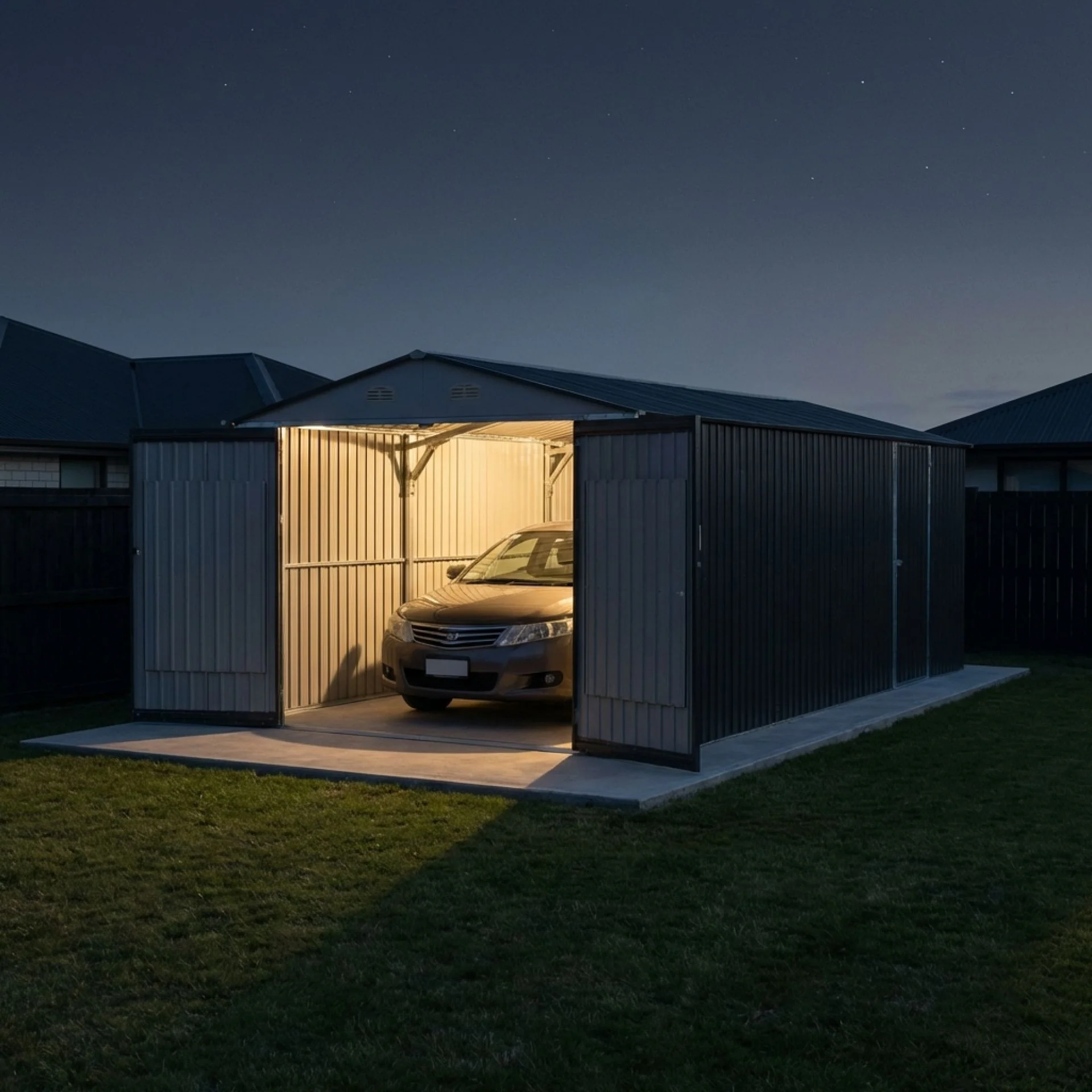 ToughOut Outdoor Garage 19'x10' ft - 6m x 3m x 2.32m - Charcoal - Image 5