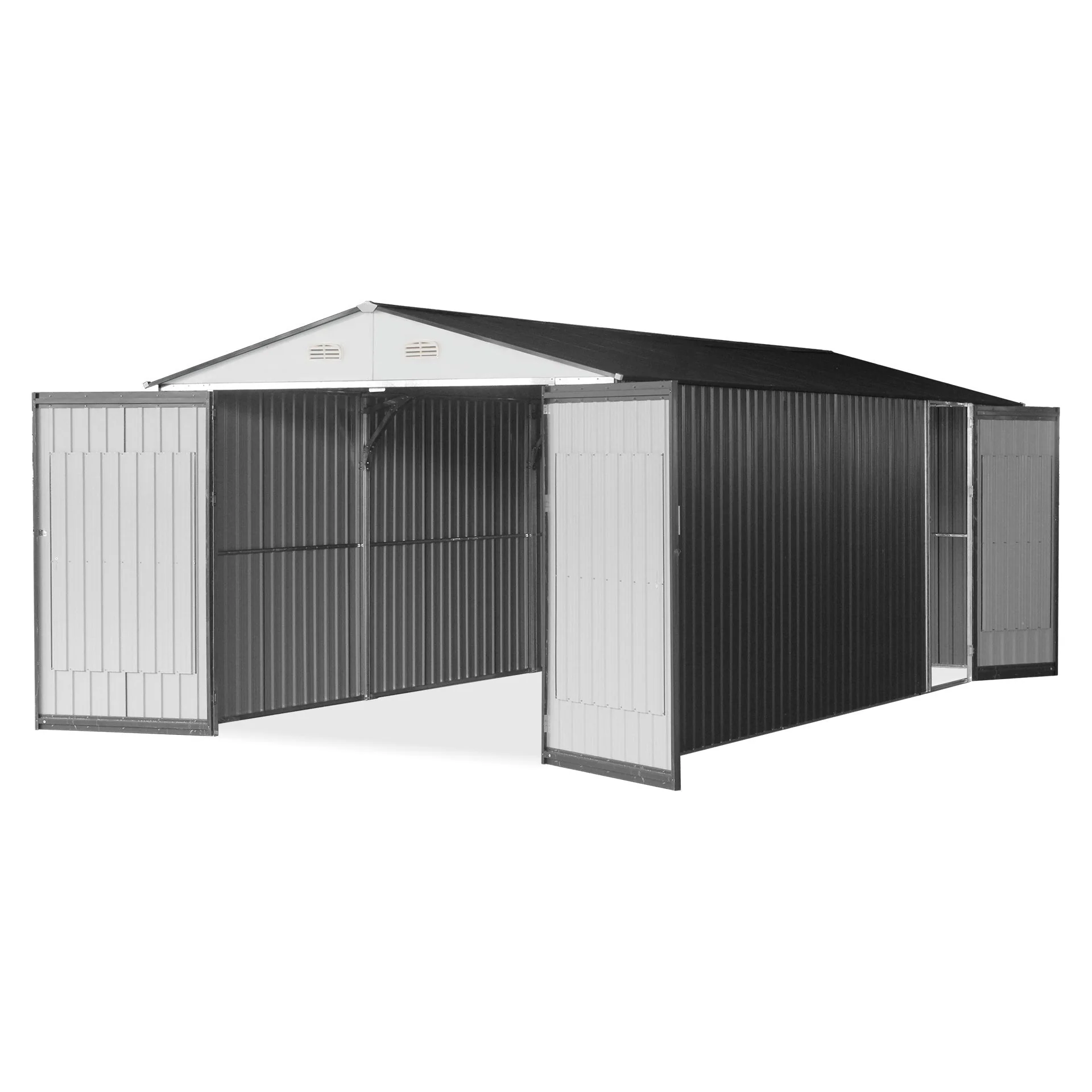 ToughOut Outdoor Garage 19'x10' ft - 6m x 3m x 2.32m - Charcoal - Image 9
