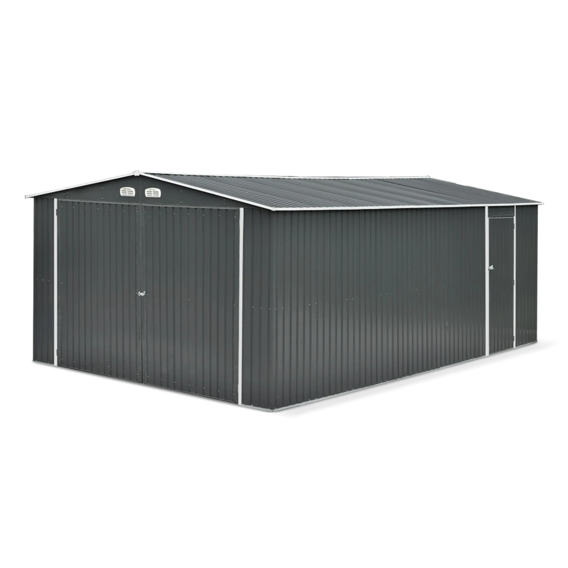 ToughOut Outdoor Garage 19'x12' ft - 6.02m x 3.86m x 2.37m - Charcoal - Image 7