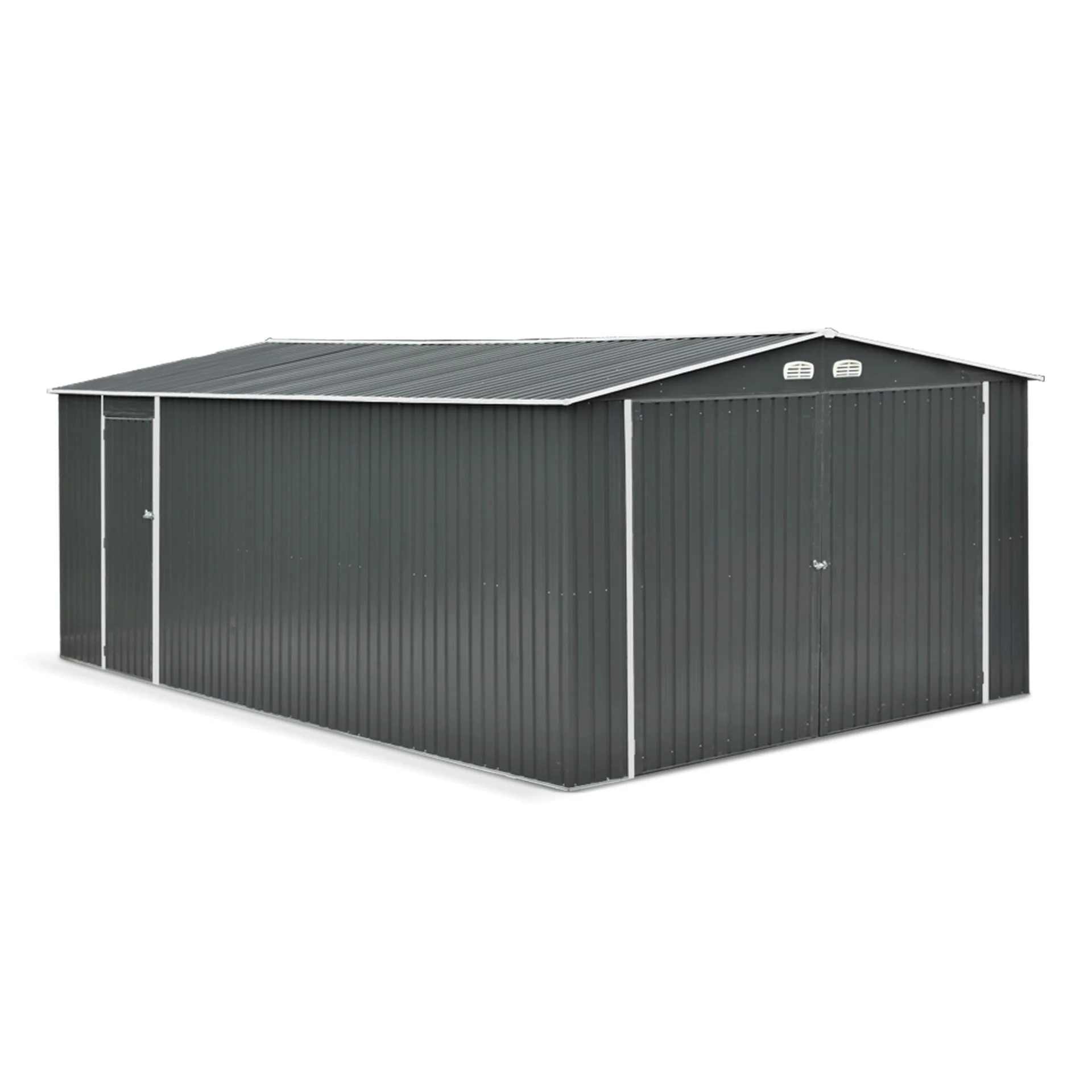 ToughOut Outdoor Garage 19'x12' ft - 6.02m x 3.86m x 2.37m - Charcoal - Image 9