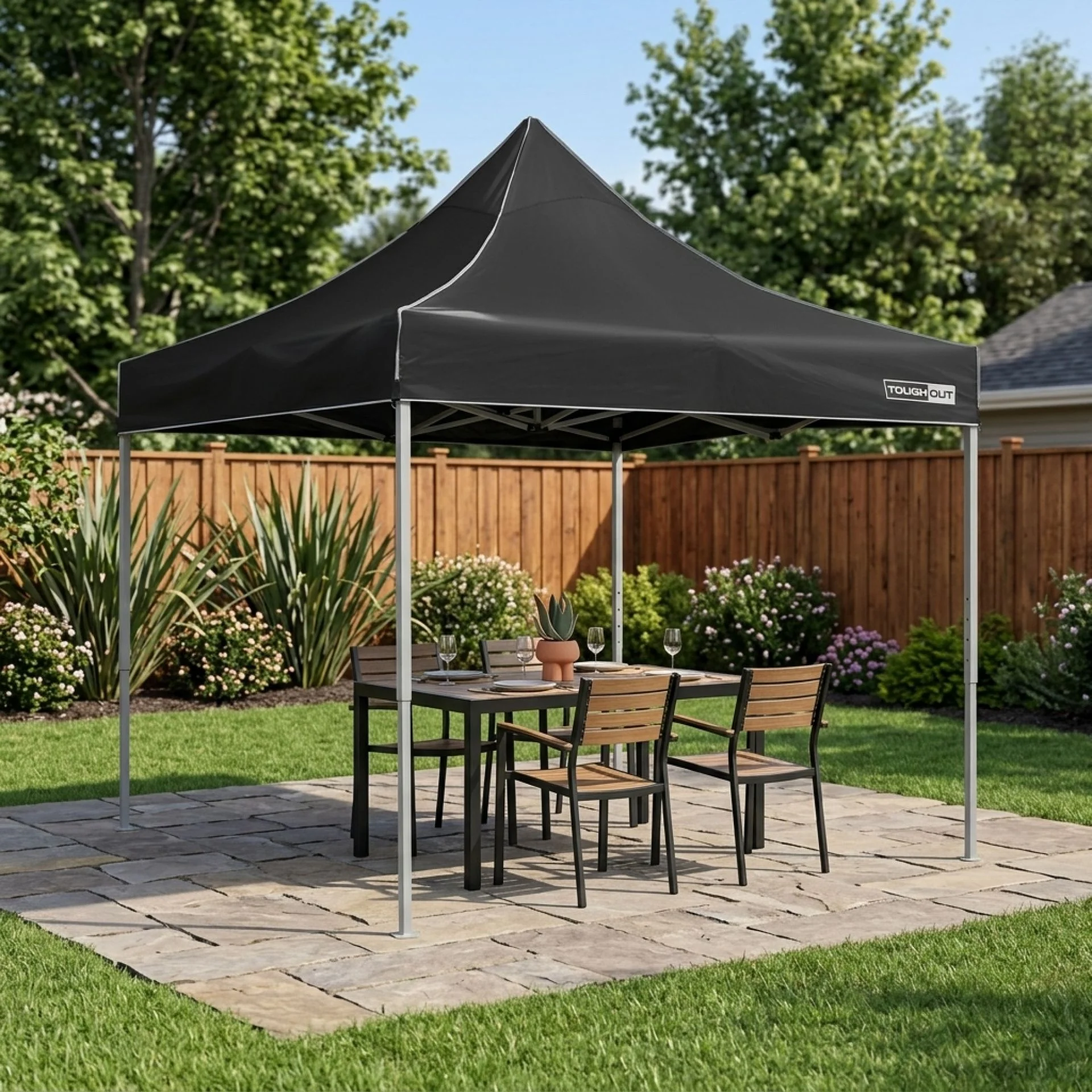 Toughout Thunderstorm Gazebo 3 x 3m - Black - Image 9