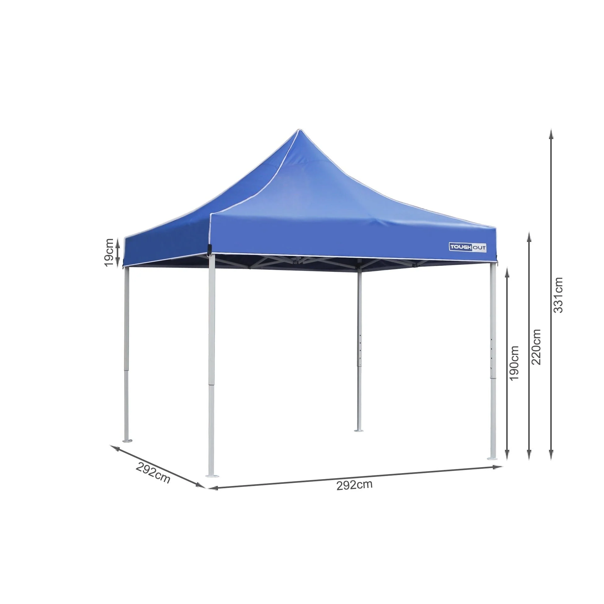 Toughout Thunderstorm Gazebo 3 x 3m - Blue - Image 16