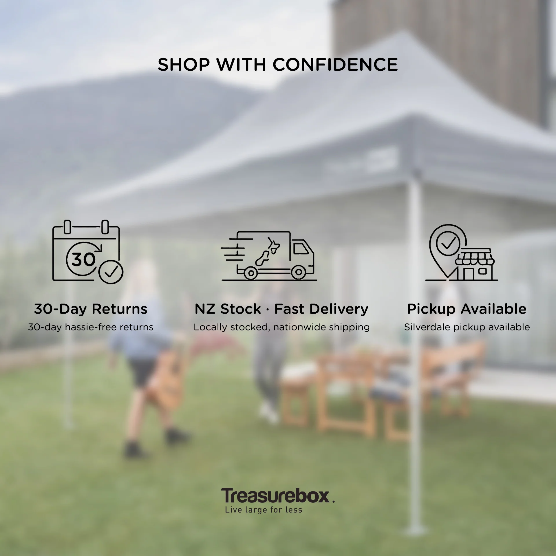 Toughout Thunderstorm Gazebo 3 x 3m - Blue - Image 7