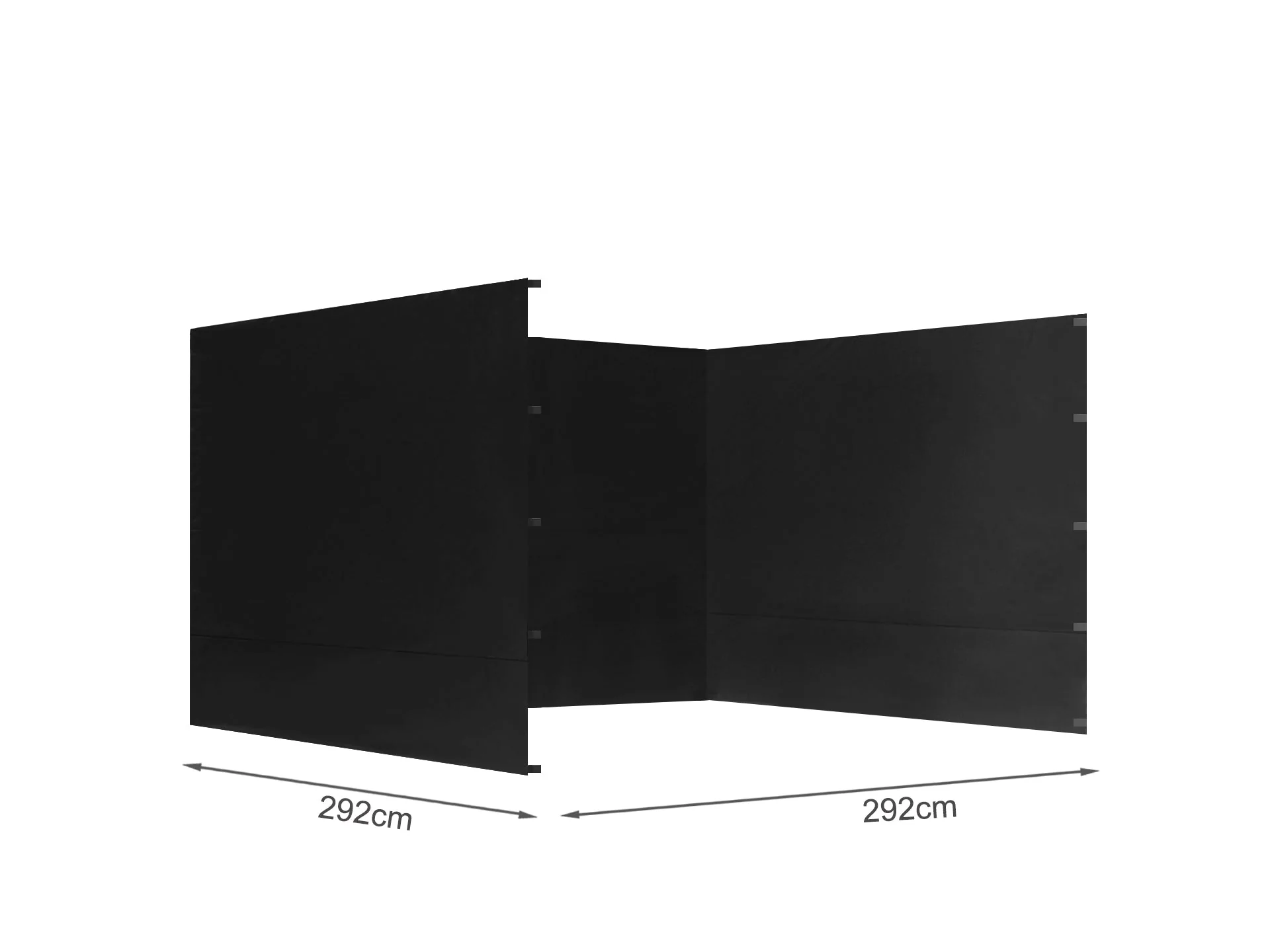 Toughout Thunderstorm Gazebo Side Wall 3x3m - Black - Image 5