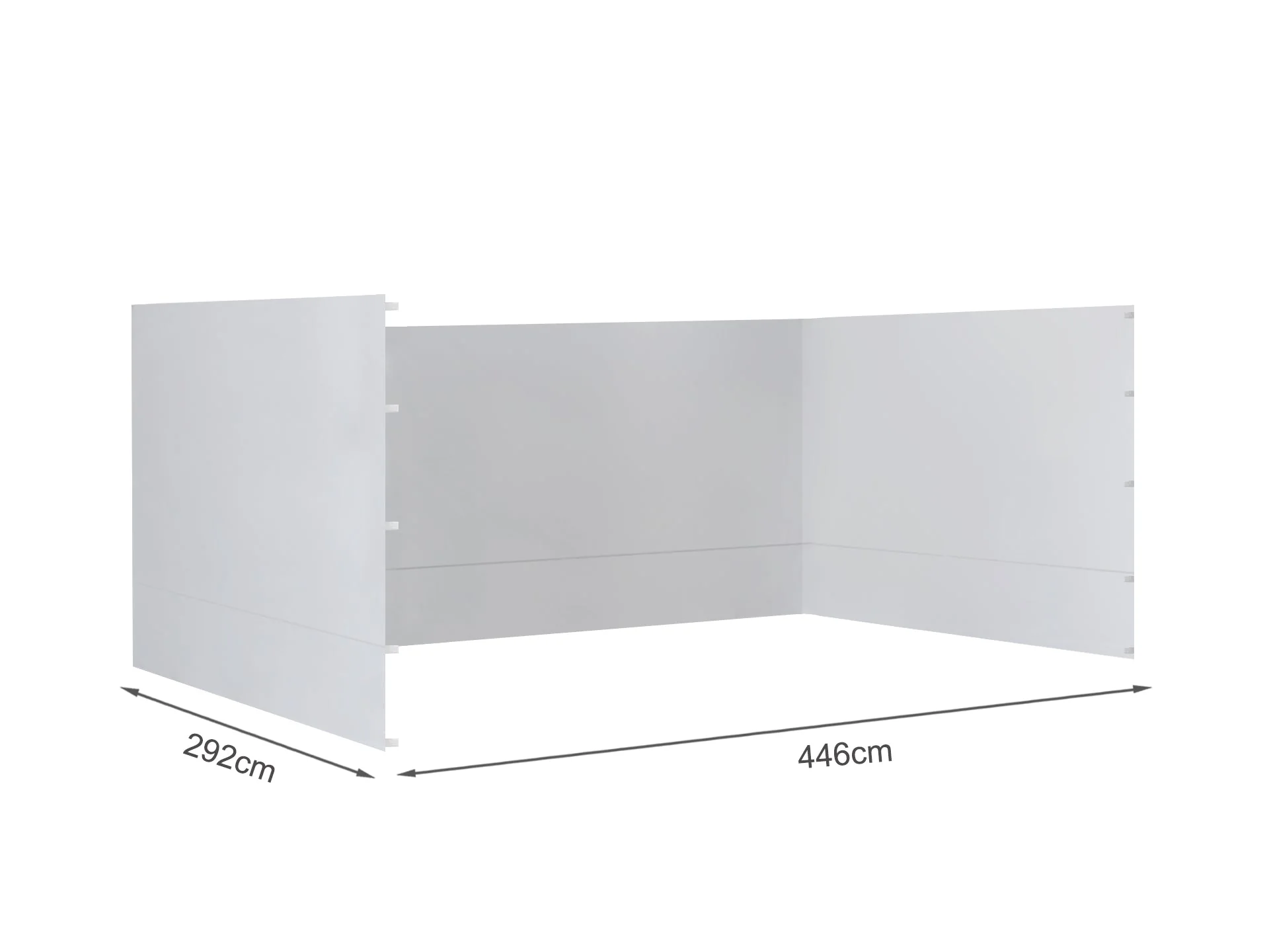 Toughout Thunderstorm Gazebo Side Wall 3x4.5m - White - Image 5