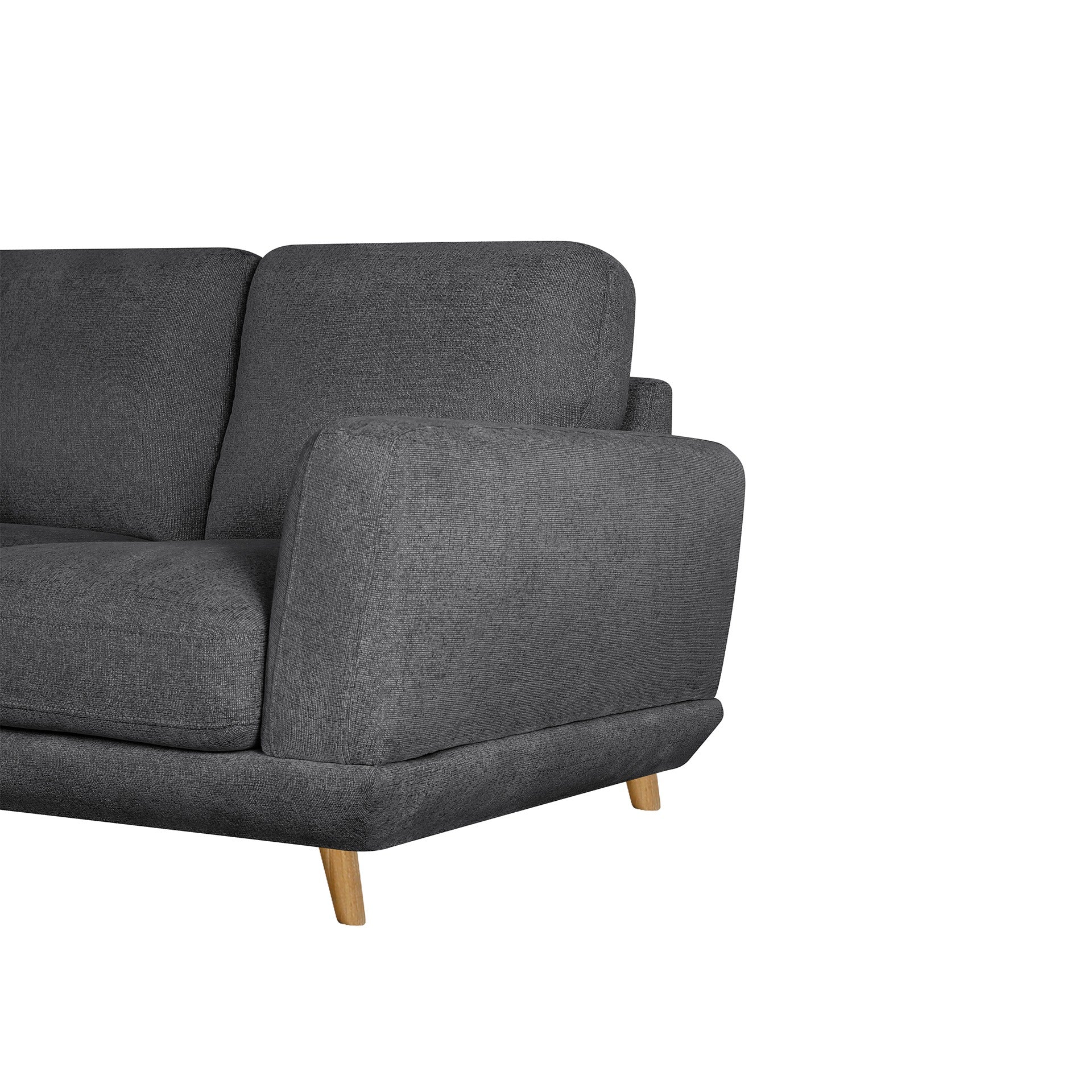 Tova Chenille 3 Seater Sofa - Dark Grey - Image 10