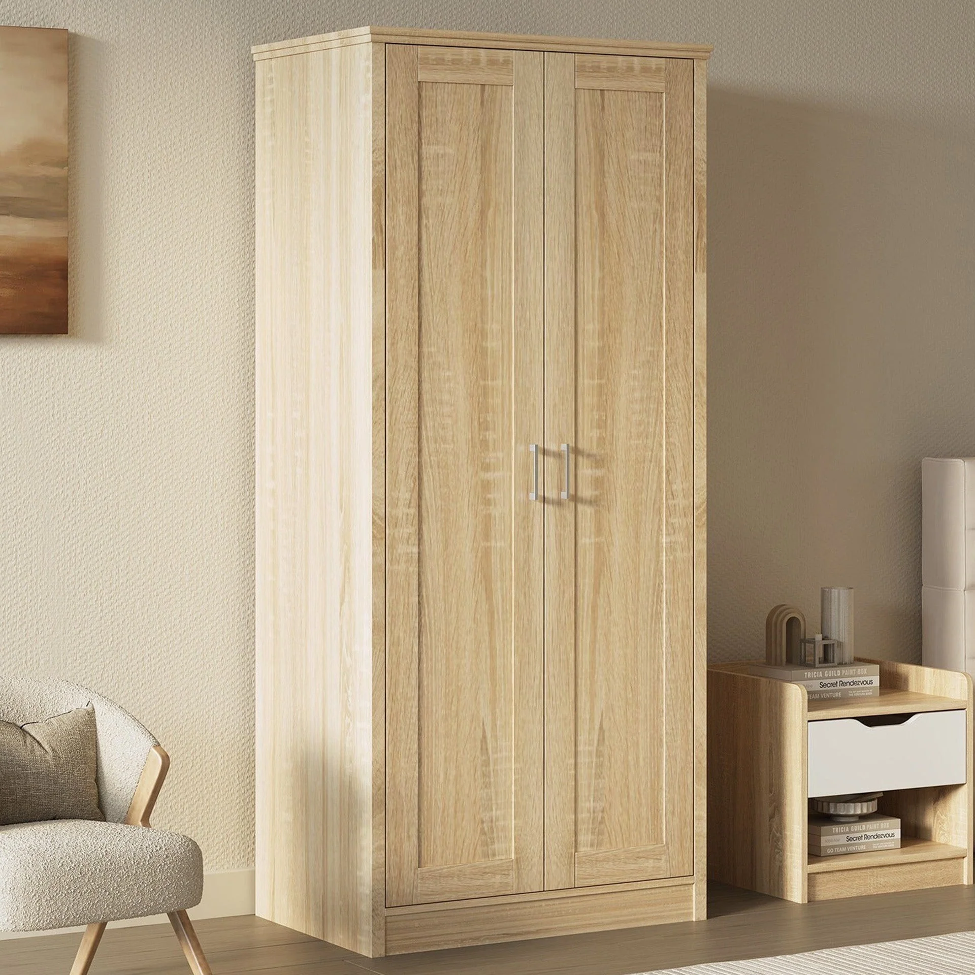 Trace 2 Door Wardrobe - Oak
