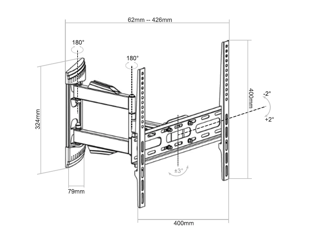 TV Wall Mount Bracket 32-50" - Image 6