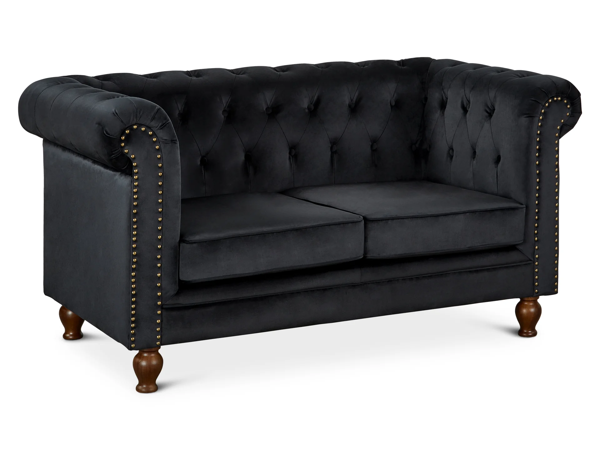 VAGAS 2 Seater Sofa - BLACK - Image 4