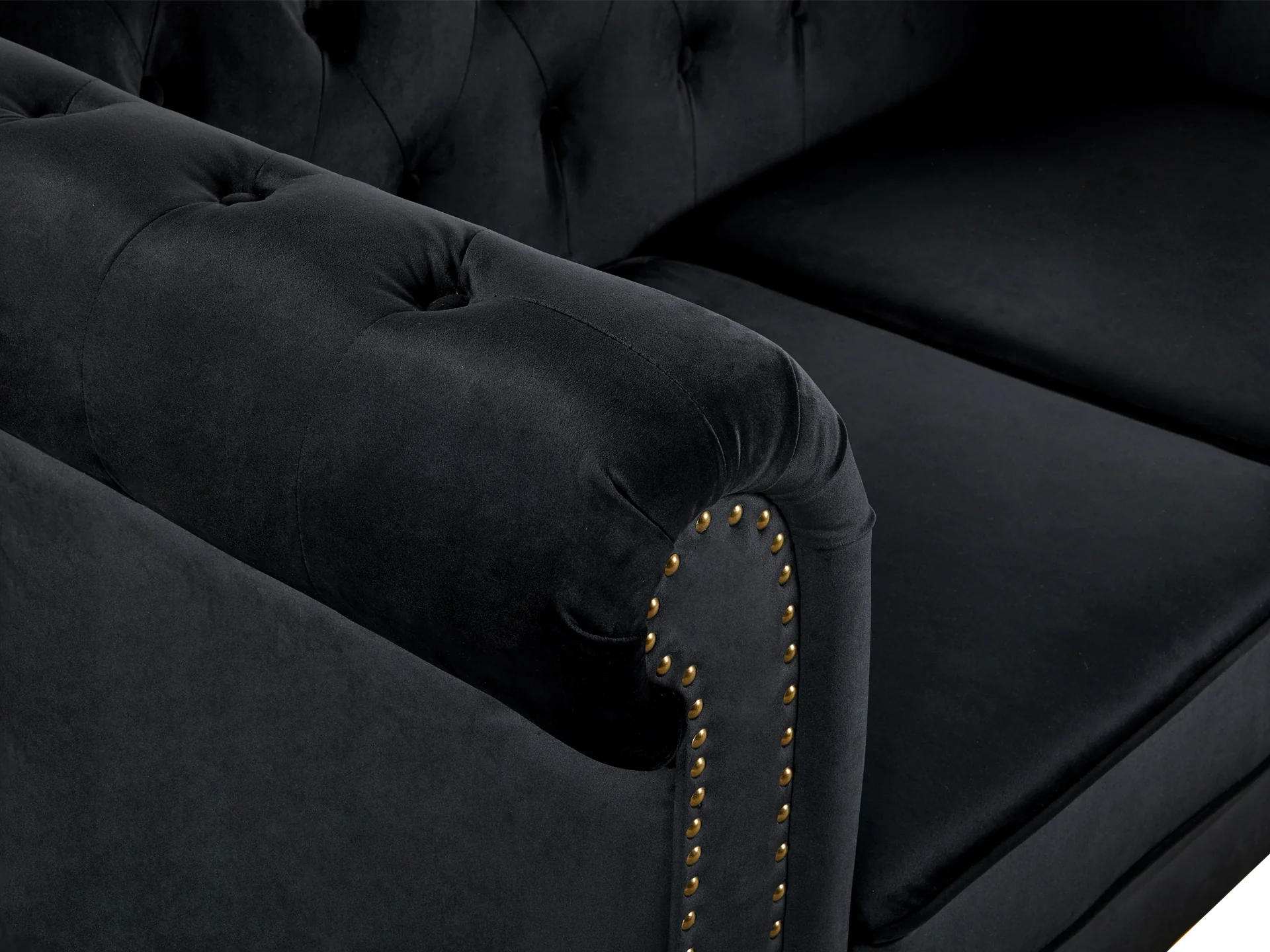 VAGAS 2 Seater Sofa - BLACK - Image 5