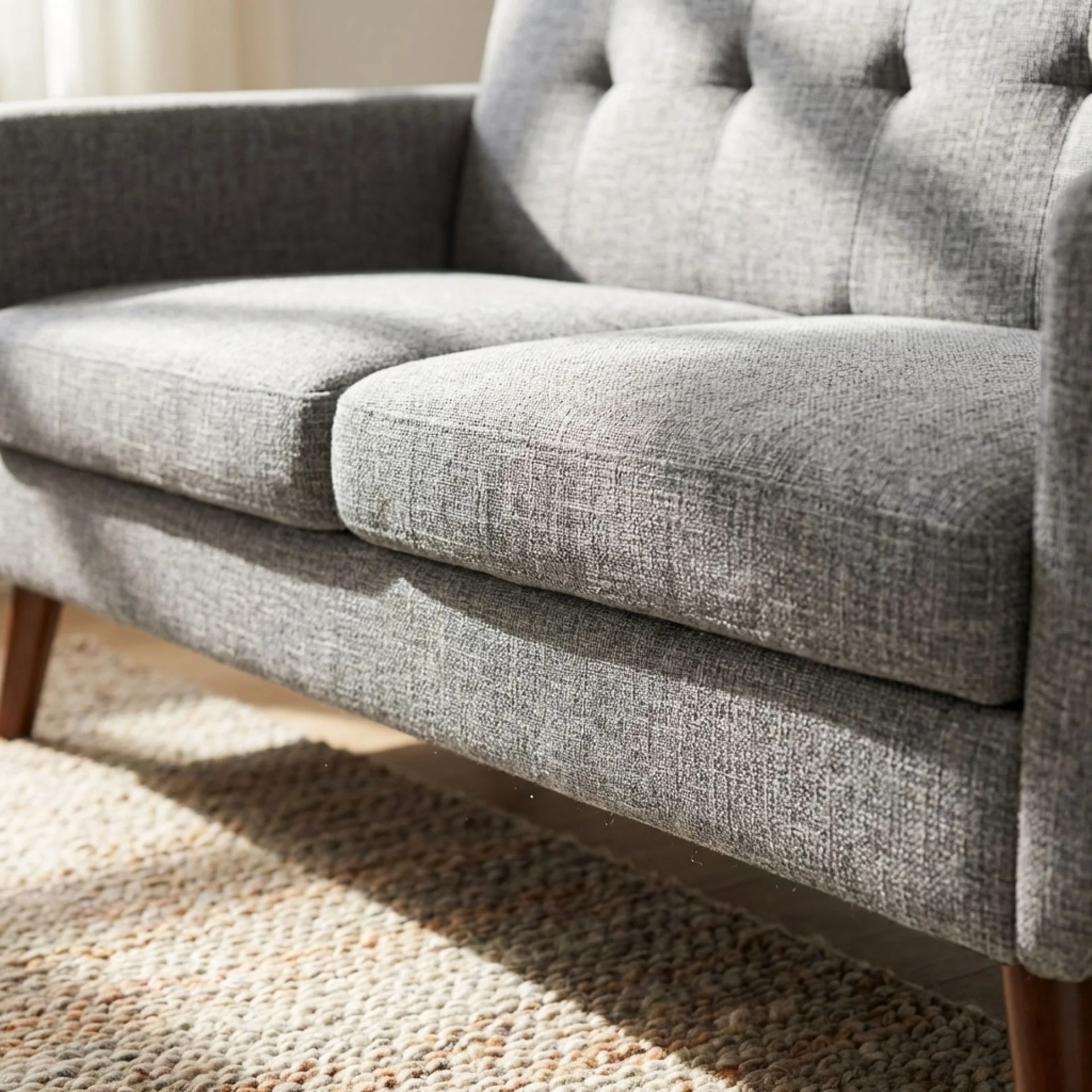 Vibe Linen 2 Seater Sofa - Grey - Image 5
