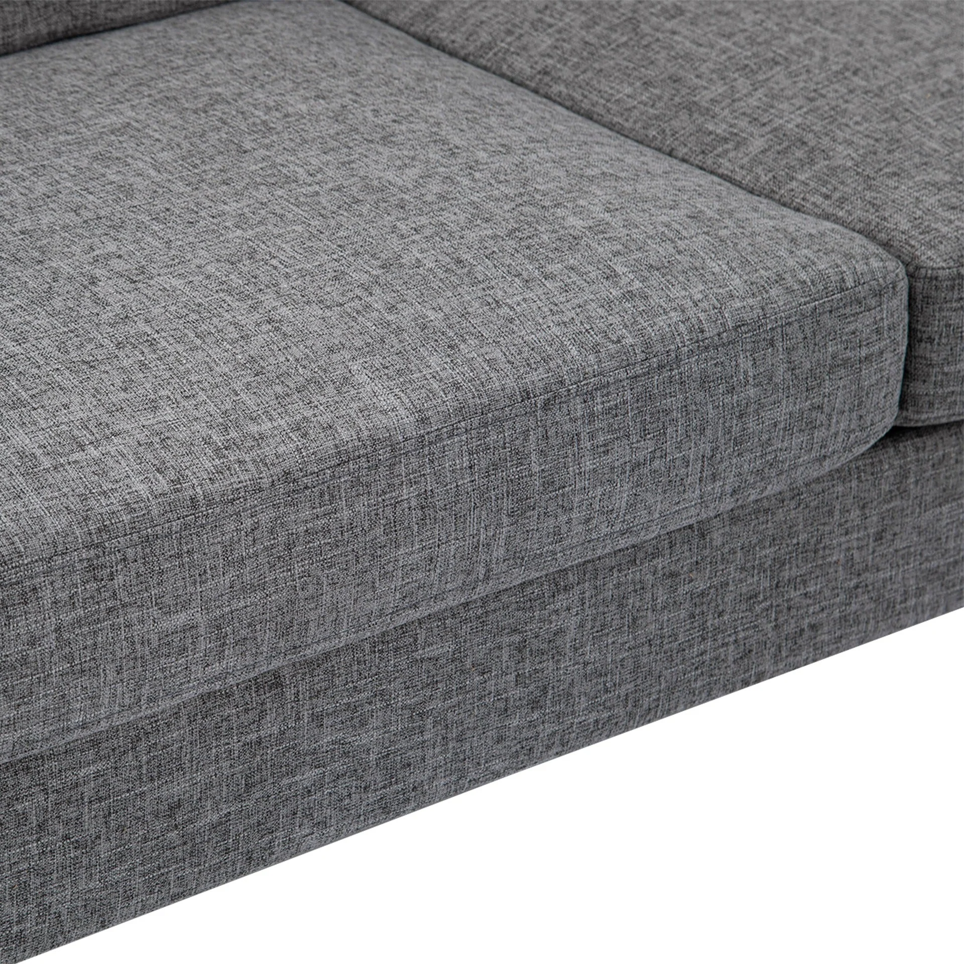 Vibe Linen 3 Seater Sofa - Grey - Image 10
