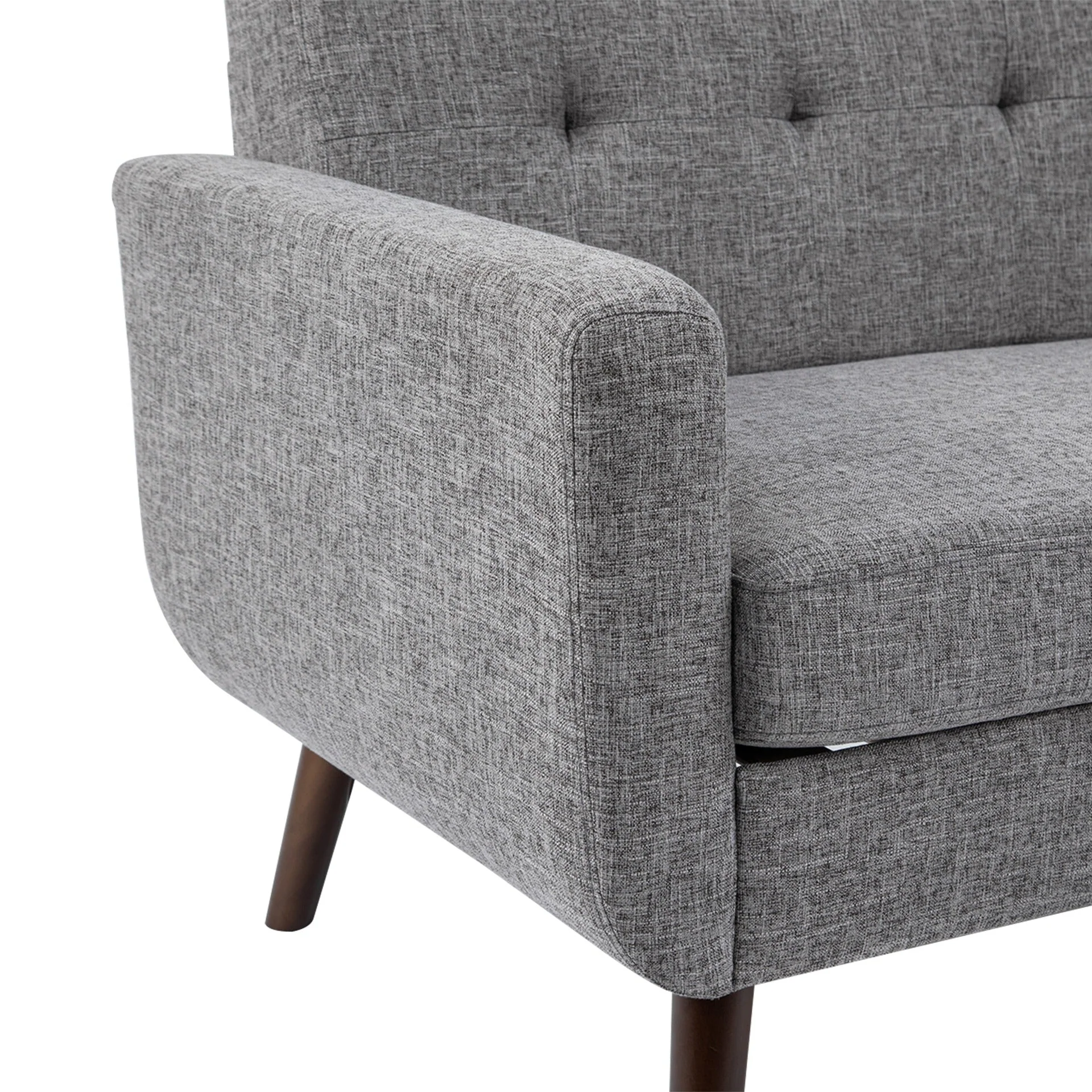 Vibe Linen 3 Seater Sofa - Grey - Image 11