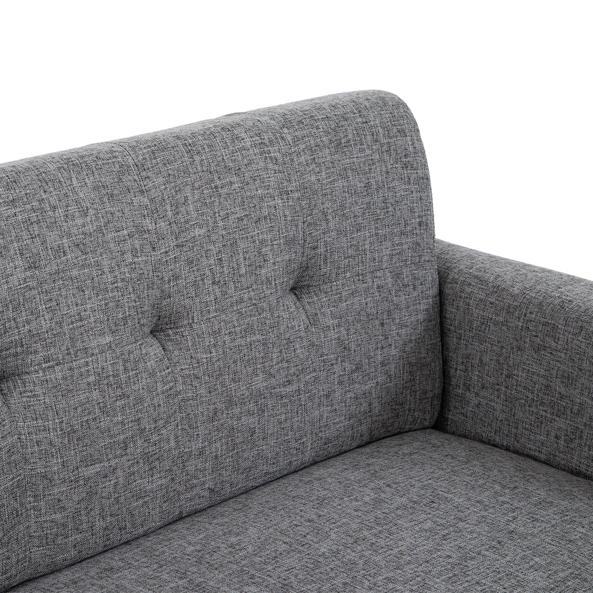 Vibe Linen 3 Seater Sofa - Grey - Image 12