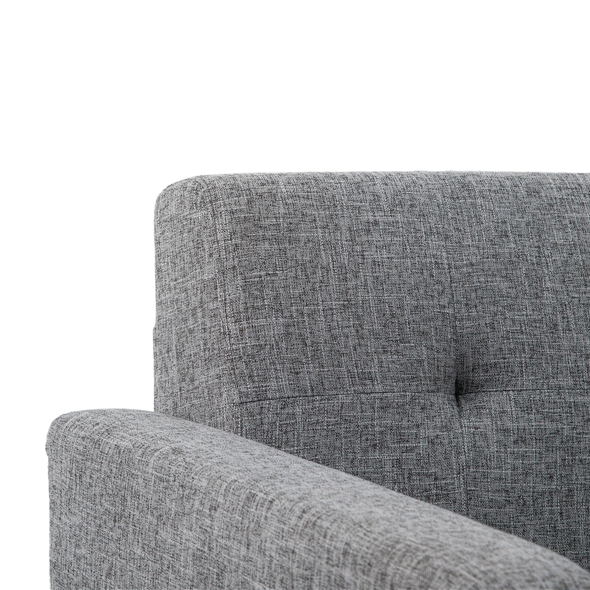 Vibe Linen 3 Seater Sofa - Grey - Image 14