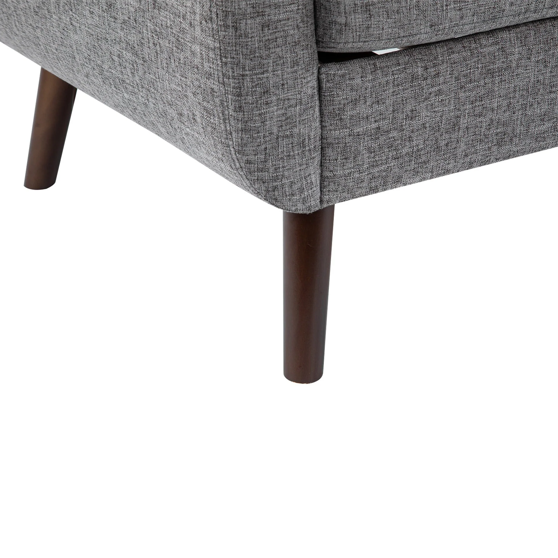 Vibe Linen 3 Seater Sofa - Grey - Image 15