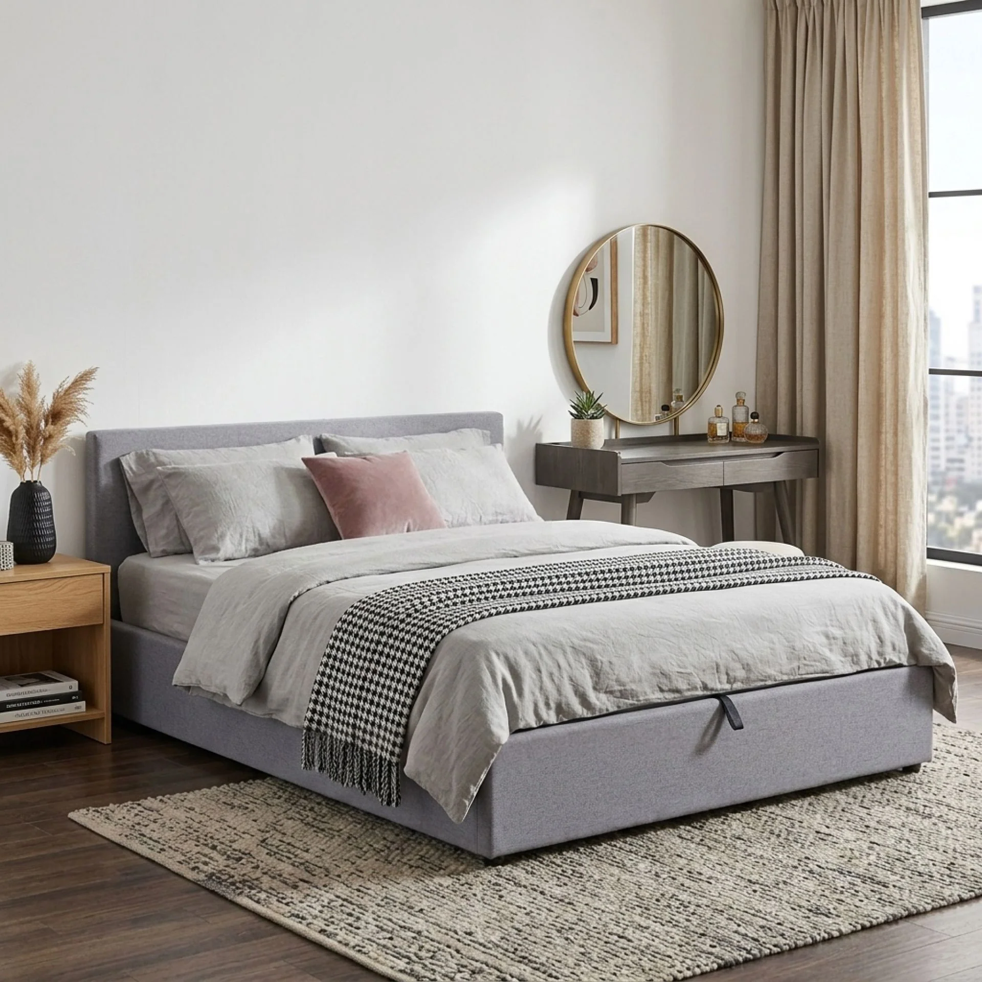 Violet Queen Gas Lift Bed Frame - Grey - Image 4