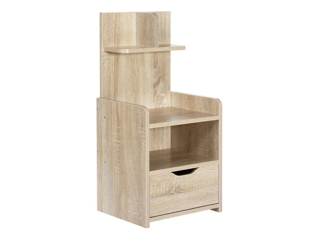 VIVIAN Bedside Table with Shelves - MAPLE - Image 2