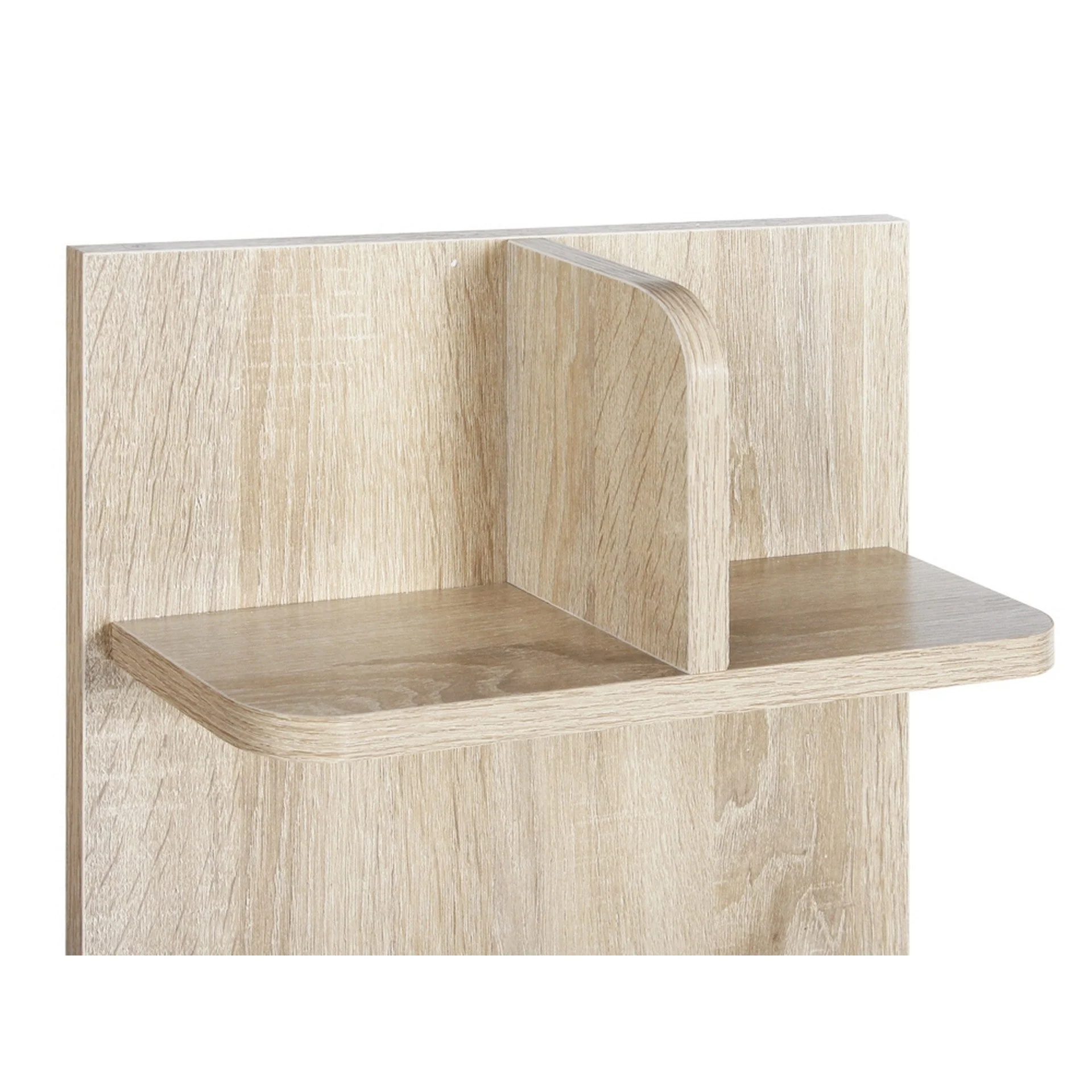 Vivian Bedside Table with Shelves - Oak - Image 5