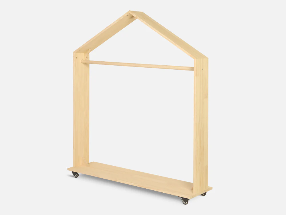 VOLTA Kids House Clothing Rack - OAK - Image 4
