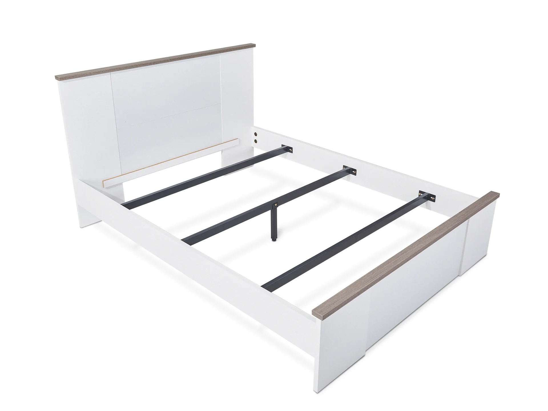 WAIPOUA Queen Wooden Bed - GREY OAK - Image 4