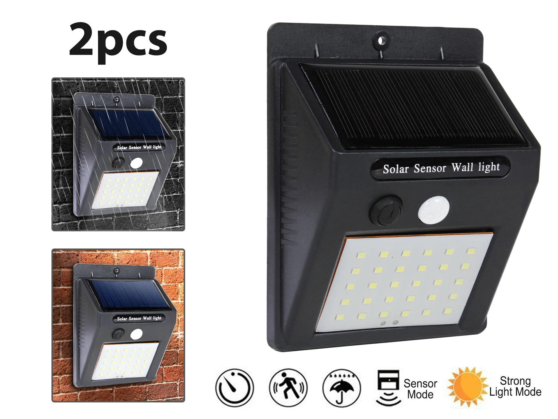 Wall Mounted 30 LED Motion Solar Light 2pcs - Image 5