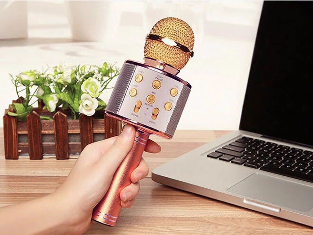 Wireless Bluetooth Microphone TF Card - ROSE GOLD - Image 5