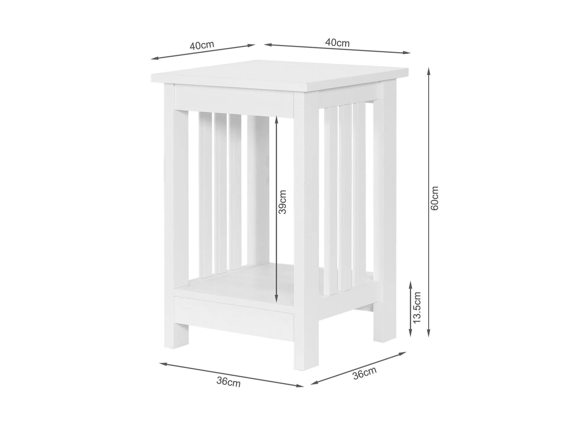 Wular Square Coffee Table Side Table - White - Image 6