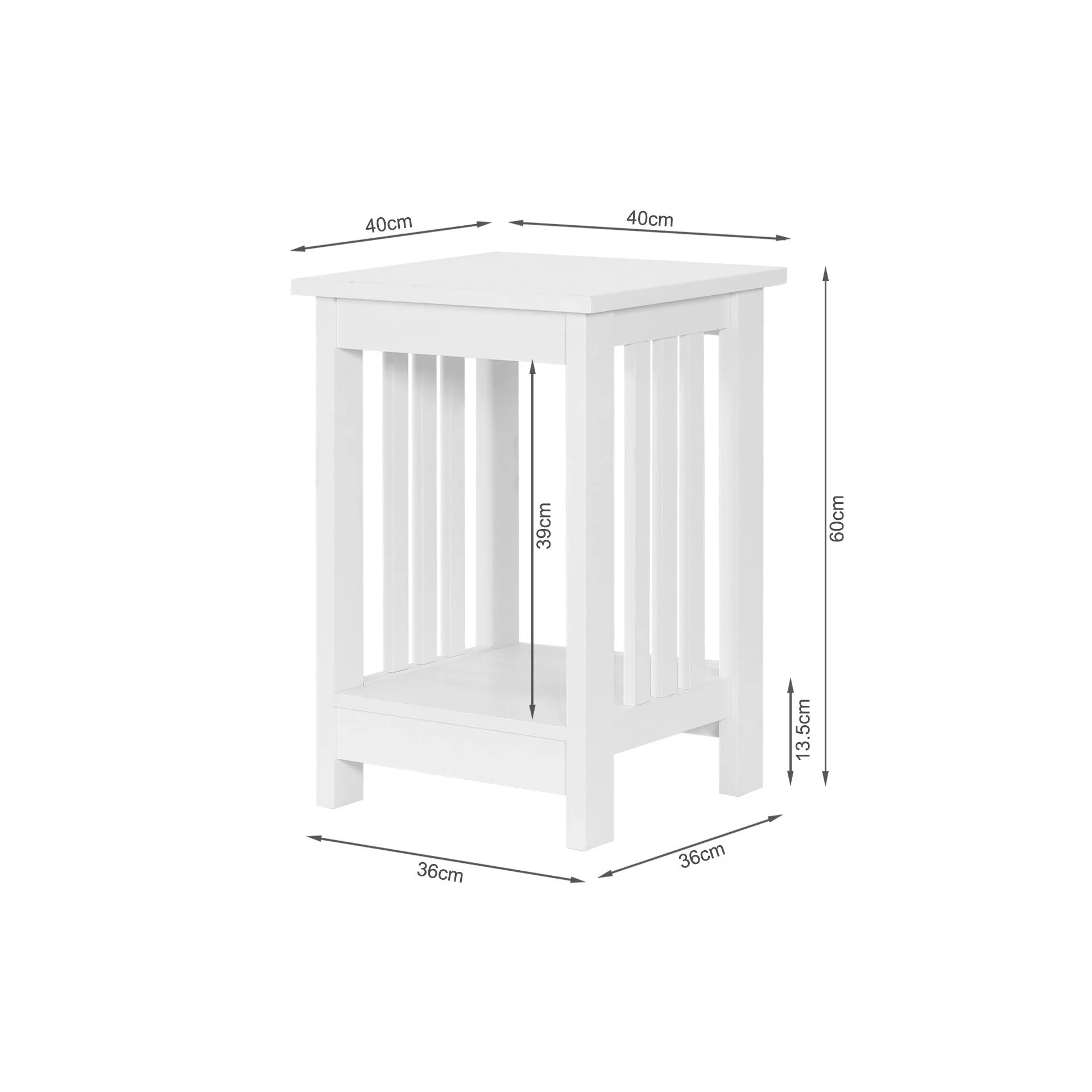 Wular Square Side Table Coffee Table - White - Image 13