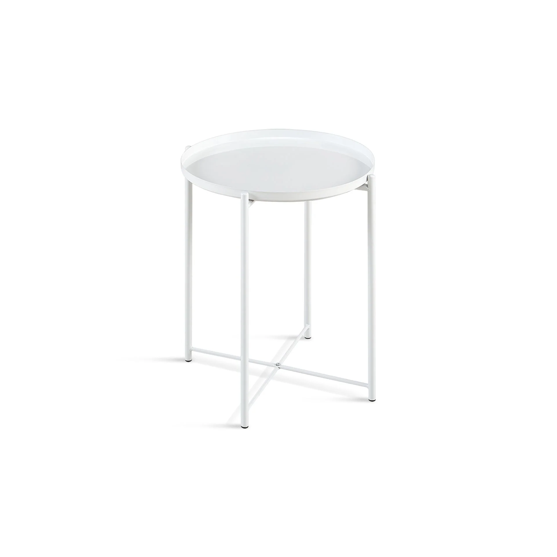 Xenia Round Coffee Table - White - Image 4