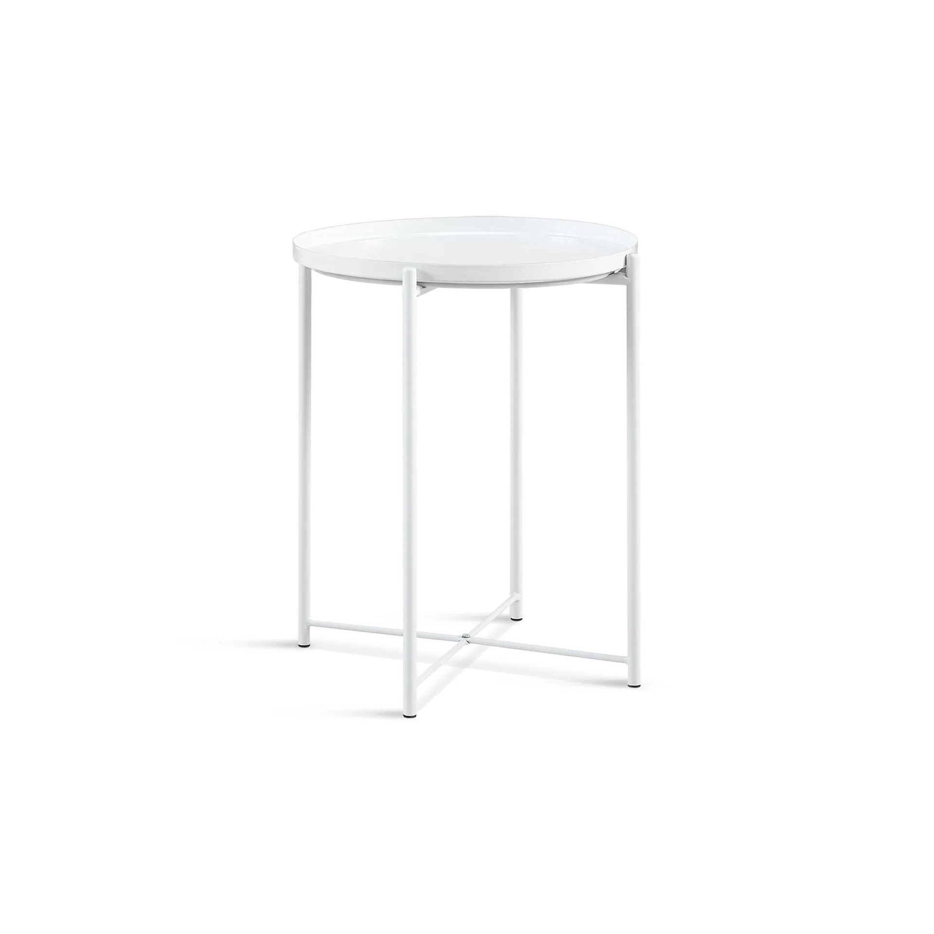 Xenia Round Coffee Table - White - Image 5