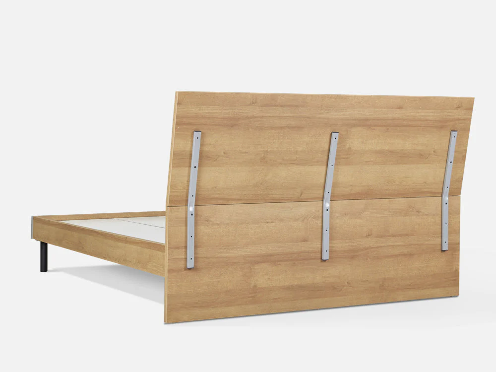 XOAN King Wooden Bed - OAK - Image 7