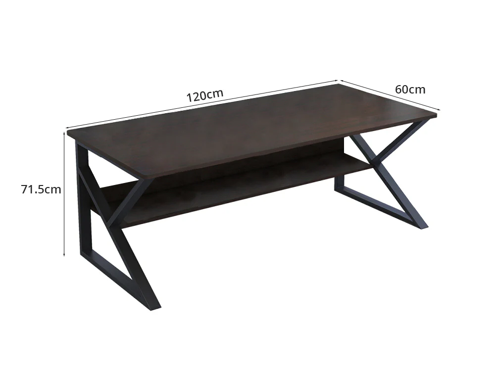 YAEL 120CM Computer Desk Study Table - BLACK - Image 4