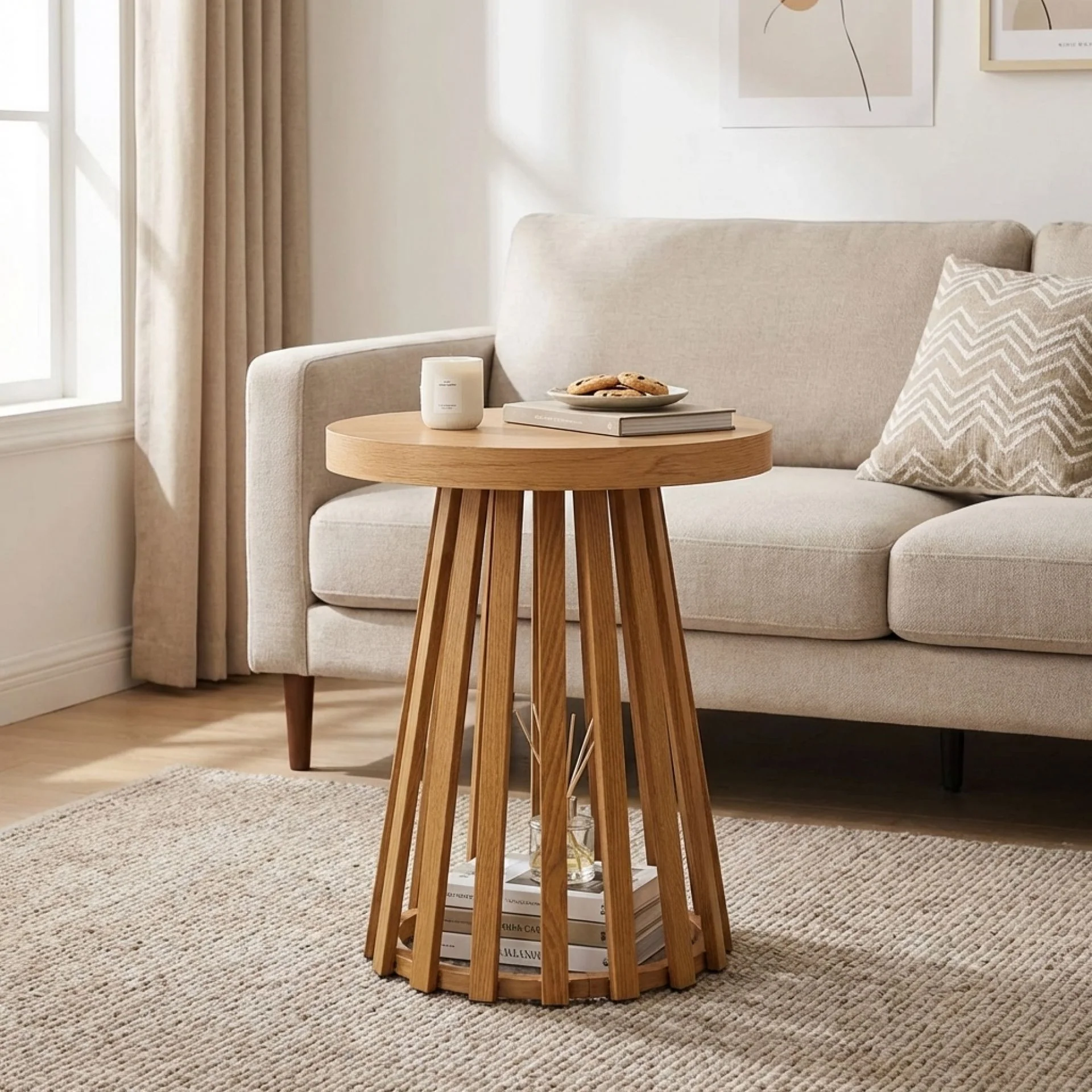 Yardley Round Coffee Table 45cm - Oak