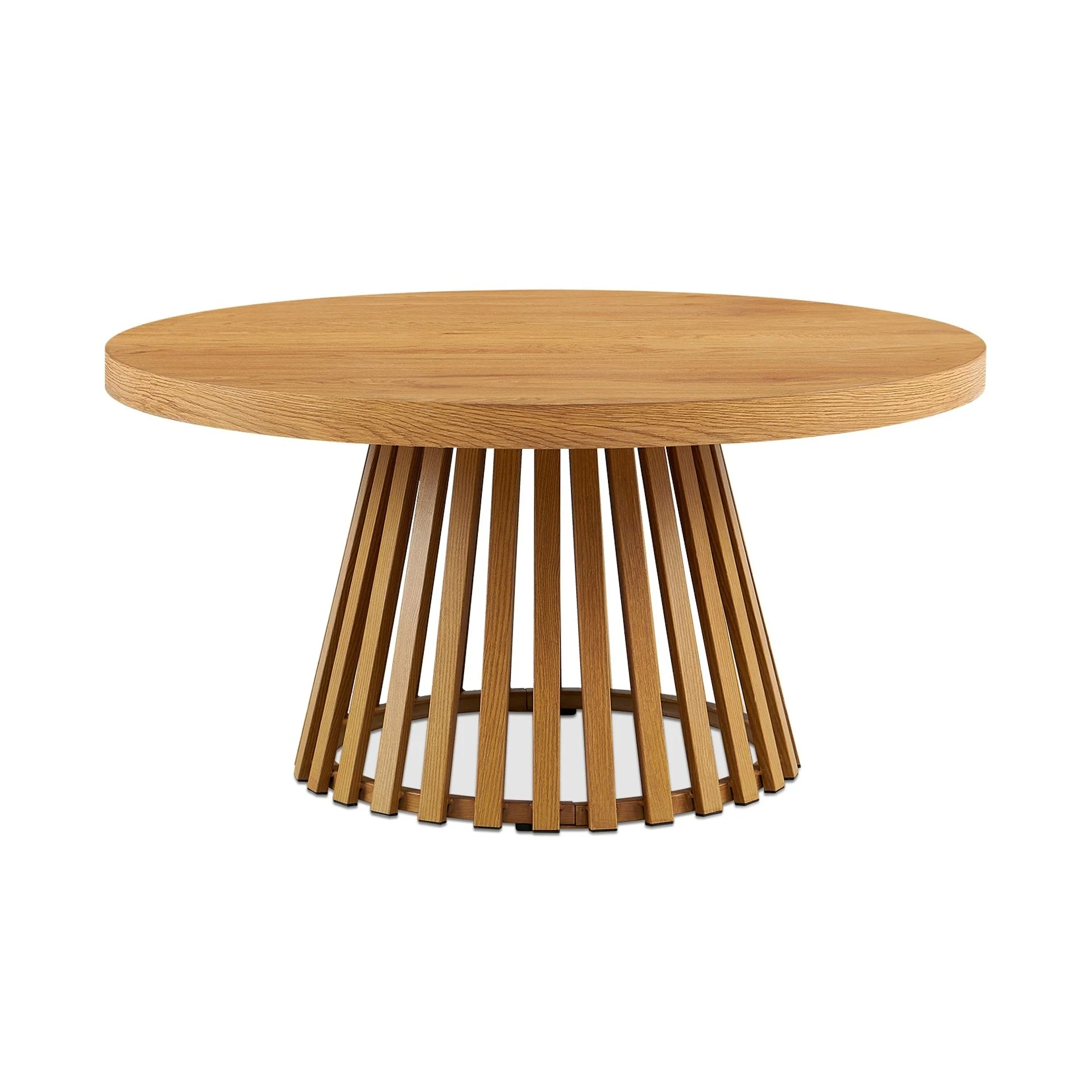 Yardley Round Coffee Table 90cm - Oak - Image 8